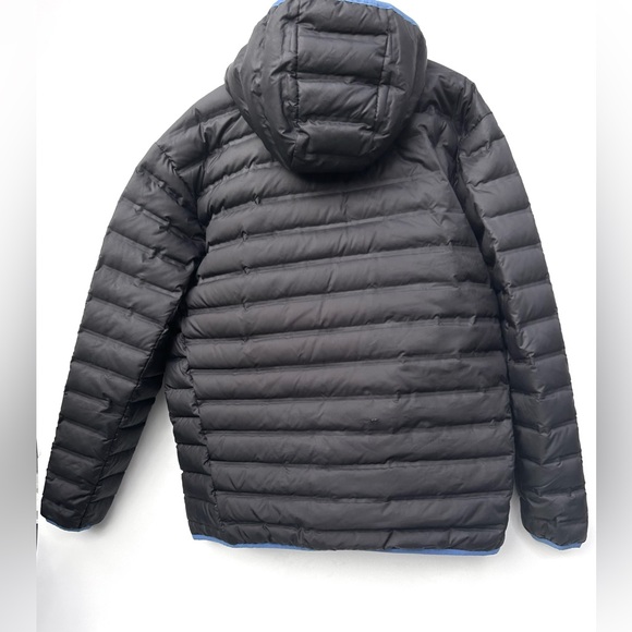 Columbia mens Powder Lite Jacket black with blue trimming - Picture 2 of 11